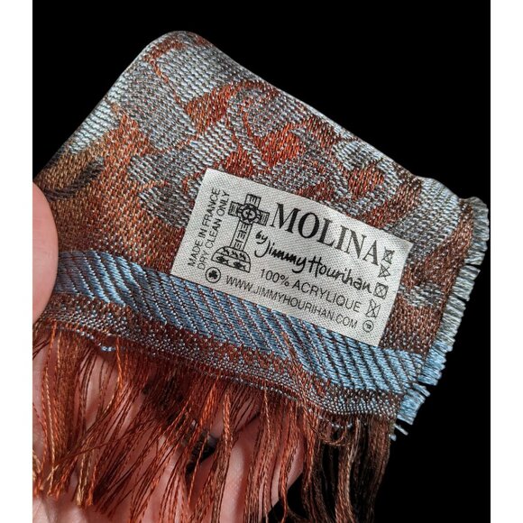 Molina by Jimmy Hourihan Rainbow And Grey Celtic Knot Scarf - Picture 6 of 11